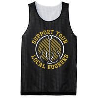 Support Your Local Hookers Fishing Fisherman Master Baiter Mesh Reversible Basketball Jersey Tank