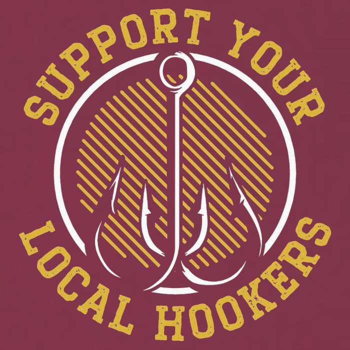 Support Your Local Hookers Fishing Fisherman Master Baiter 16oz Travel Tumbler