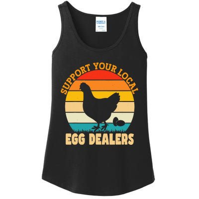 Support Your Local Egg Dealers Chicken Egg Lover Ladies Essential Tank