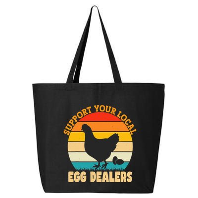 Support Your Local Egg Dealers Chicken Egg Lover 25L Jumbo Tote