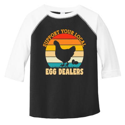 Support Your Local Egg Dealers Chicken Egg Lover Toddler Fine Jersey T-Shirt