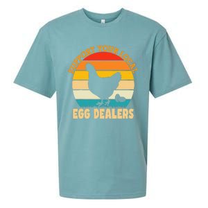 Support Your Local Egg Dealers Chicken Egg Lover Sueded Cloud Jersey T-Shirt