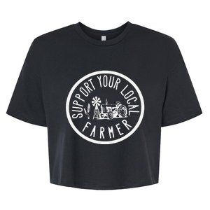 Support Your Local Farmers Farmer's Market Agriculture Bella+Canvas Jersey Crop Tee