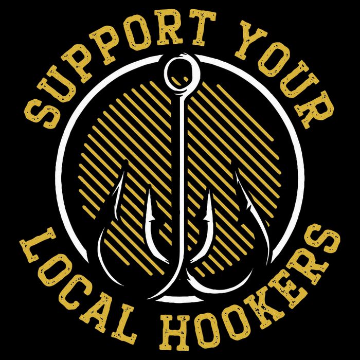Support Your Local Hookers Fishing Fisherman Master Baiter City Backpack