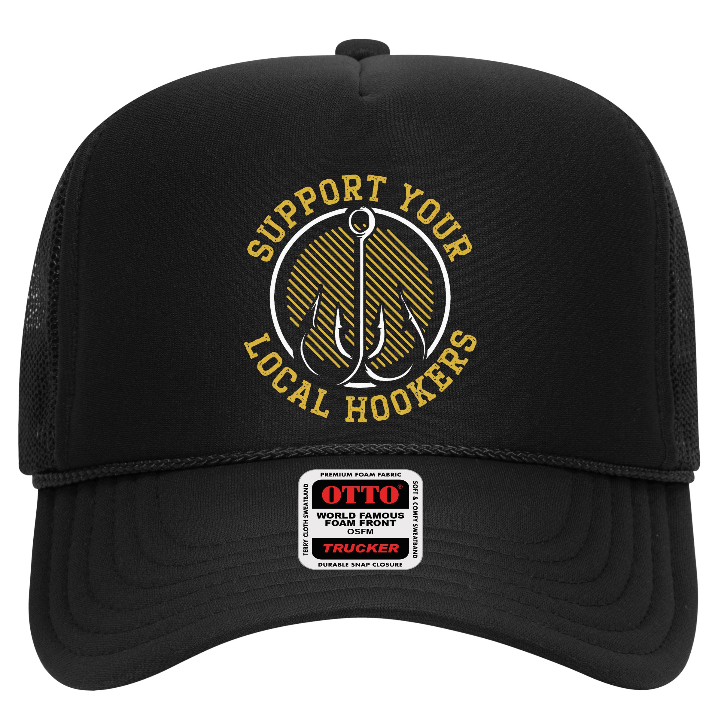 Support Your Local Hookers Fishing Fisherman Master Baiter Hat