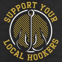Support Your Local Hookers Fishing Fisherman Master Baiter Golf Towel