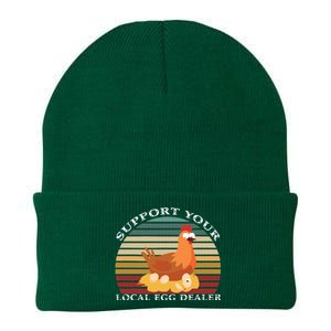 Support Your Local Egg Dealer Farmer Chicken Egg Lover Knit Cap Winter Beanie