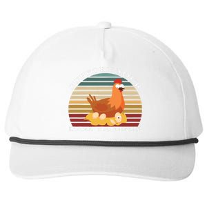 Support Your Local Egg Dealer Farmer Chicken Egg Lover Snapback Five-Panel Rope Hat