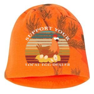 Support Your Local Egg Dealer Farmer Chicken Egg Lover Kati - Camo Knit Beanie