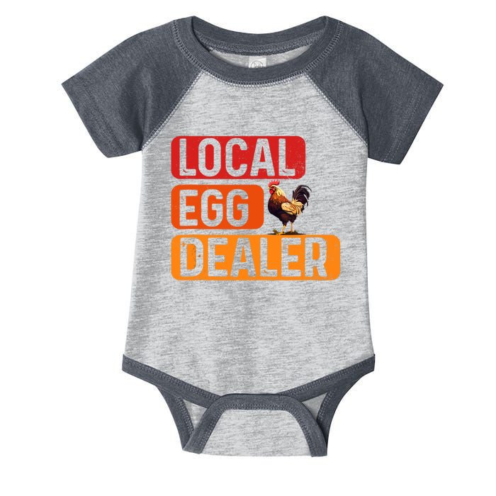 Support Your Local Egg Dealers Chicken Lover Funny Infant Baby Jersey Bodysuit