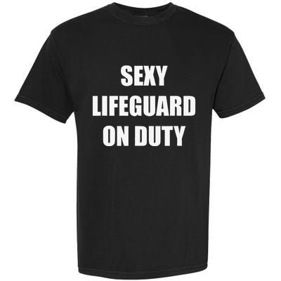 Save Yourself Lifeguard Swimming Pool Guard Off Duty Garment-Dyed Heavyweight T-Shirt