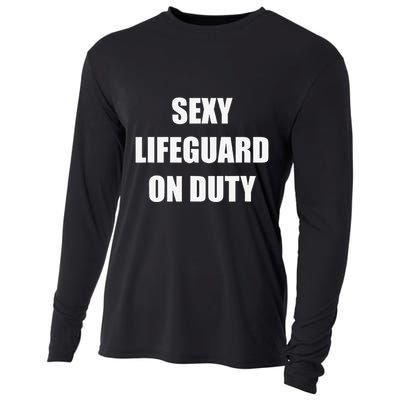 Save Yourself Lifeguard Swimming Pool Guard Off Duty Cooling Performance Long Sleeve Crew