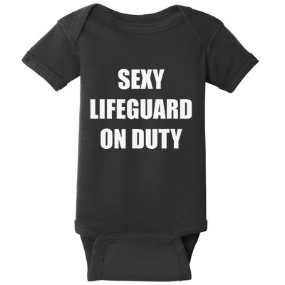 Save Yourself Lifeguard Swimming Pool Guard Off Duty Baby Bodysuit