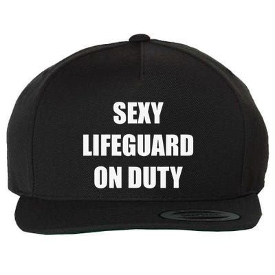 Save Yourself Lifeguard Swimming Pool Guard Off Duty Wool Snapback Cap