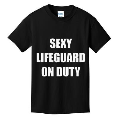 Save Yourself Lifeguard Swimming Pool Guard Off Duty Kids T-Shirt