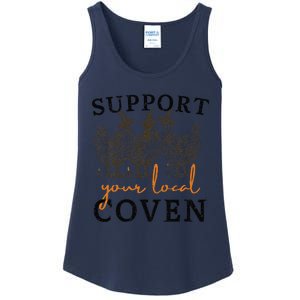 Support Your Local Coven Funny Farm Witch Chicken Halloween Gift Ladies Essential Tank