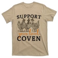 Support Your Local Coven Funny Farm Witch Chicken Halloween Gift T-Shirt