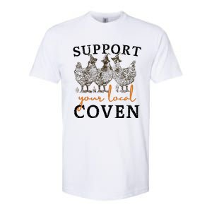 Support Your Local Coven Funny Farm Witch Chicken Halloween Softstyle CVC T-Shirt