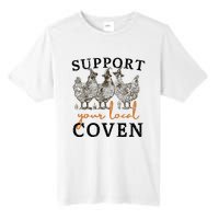 Support Your Local Coven Funny Farm Witch Chicken Halloween Tall Fusion ChromaSoft Performance T-Shirt