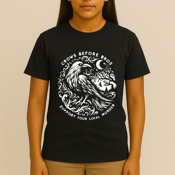 Support Your Local Murder Crows Before Bros Funny T-Shirt