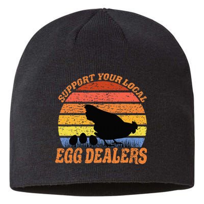 Support your local egg Dealer Easter Farmer Chicken Lover Sustainable Beanie