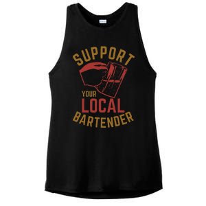 Support Your Local Bartender Ladies PosiCharge Tri-Blend Wicking Tank