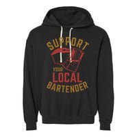 Support Your Local Bartender Garment-Dyed Fleece Hoodie