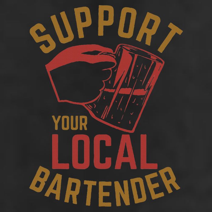 Support Your Local Bartender Garment-Dyed Fleece Hoodie