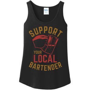 Support Your Local Bartender Ladies Essential Tank