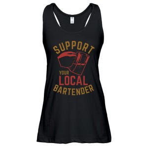 Support Your Local Bartender Ladies Essential Flowy Tank