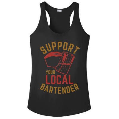 Support Your Local Bartender Ladies PosiCharge Competitor Racerback Tank