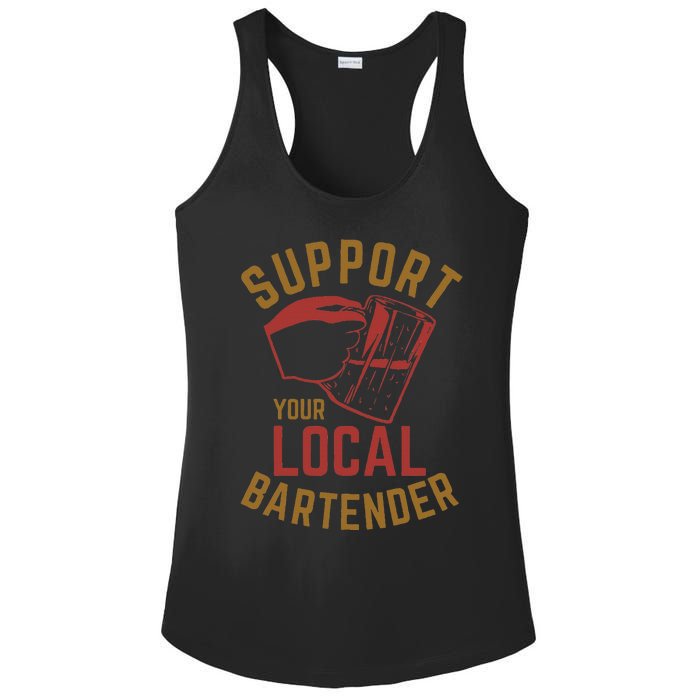 Support Your Local Bartender Ladies PosiCharge Competitor Racerback Tank