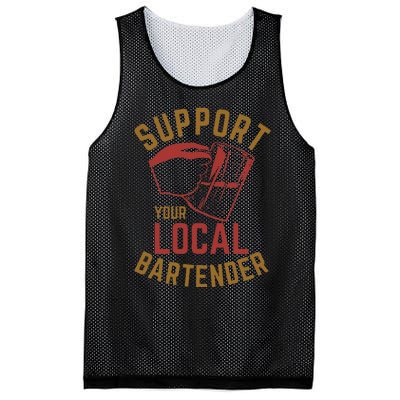 Support Your Local Bartender Mesh Reversible Basketball Jersey Tank