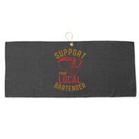 Support Your Local Bartender Large Microfiber Waffle Golf Towel