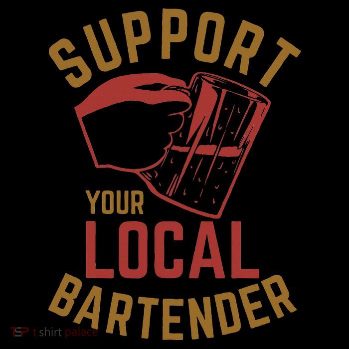 Support Your Local Bartender Tall Hoodie