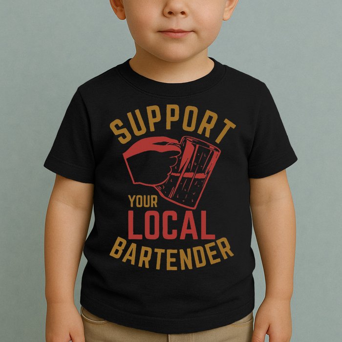 Support Your Local Bartender Toddler T-Shirt