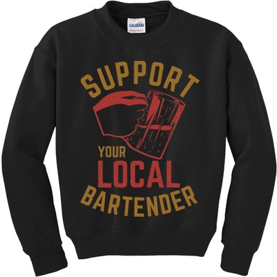 Support Your Local Bartender Kids Sweatshirt