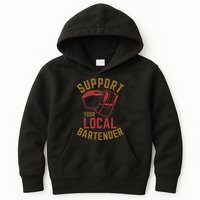 Support Your Local Bartender Kids Hoodie
