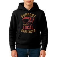 Support Your Local Bartender Kids Hoodie