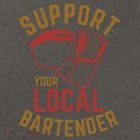 Support Your Local Bartender Cotton Canvas Backpack