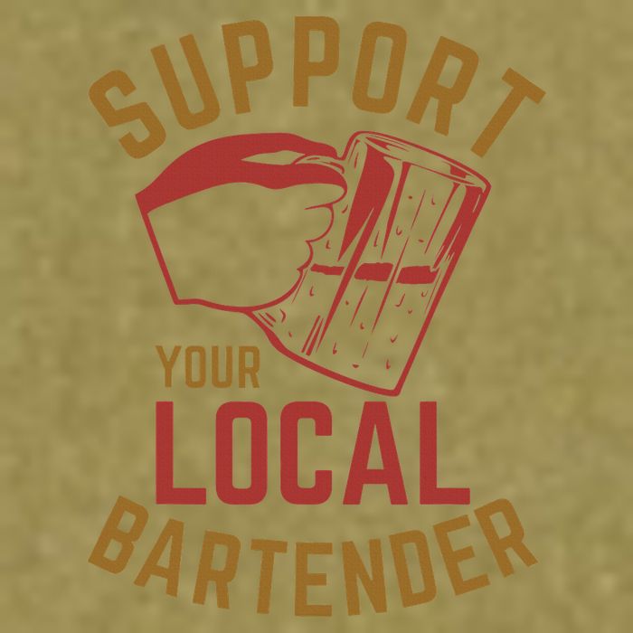 Support Your Local Bartender Garment-Dyed Women's Muscle Tee
