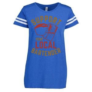 Support Your Local Bartender Enza Ladies Jersey Football T-Shirt