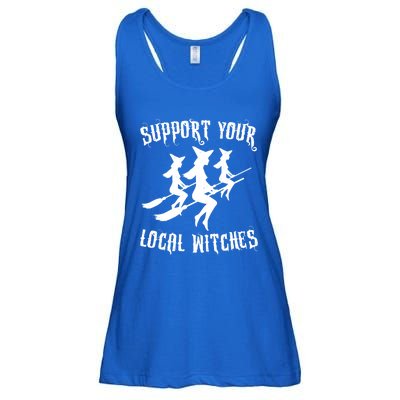 Support Your Local Witches Funny Gift Halloween Sexy Witch Funny Gift Ladies Essential Flowy Tank