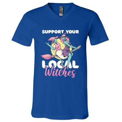 Support Your Local Witches Gift V-Neck T-Shirt