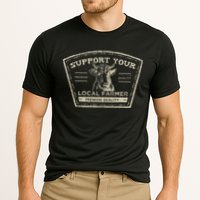 Support Your Local Farmer Eat Beef Cooling Performance Crew T-Shirt