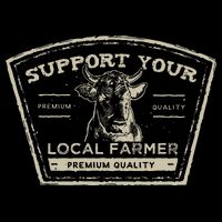 Support Your Local Farmer Eat Beef Cooling Performance Crew T-Shirt