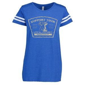 Support Your Local Farmer Eat Beef Enza Ladies Jersey Football T-Shirt