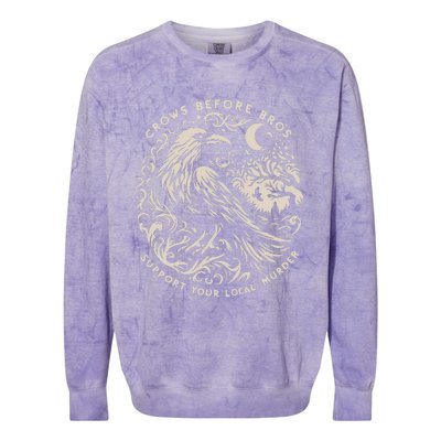 Support Your Local Murder Crows Before Bros Colorblast Crewneck Sweatshirt