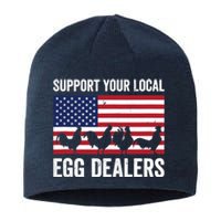 Support Your Local Egg Dealer Farmers Funny Chicken Lover Sustainable Beanie