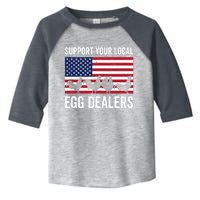 Support Your Local Egg Dealer Farmers Funny Chicken Lover Toddler Fine Jersey T-Shirt